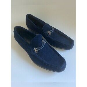 Stacy Adams Suede Navy Loafers Size 7 Luxury dressy